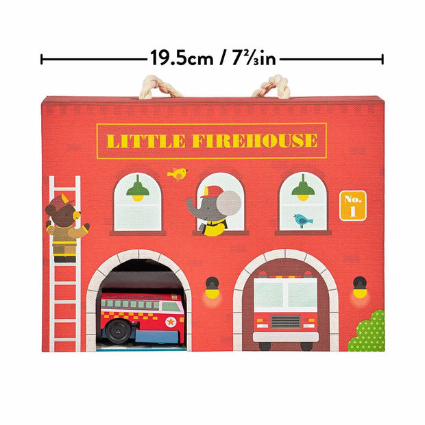 Petit Collage Wind Up And Go Playset Fire Station