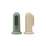 Mushie Finger Toothbrush Gum Soother Green/Sand