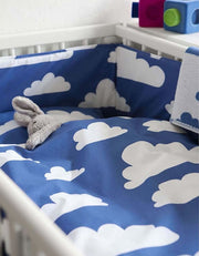 Clouds Bed Set - Blue Cot