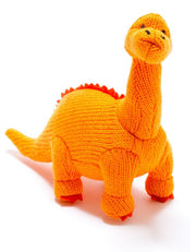 Knitted Diplodocus Dinosaur Rattle
