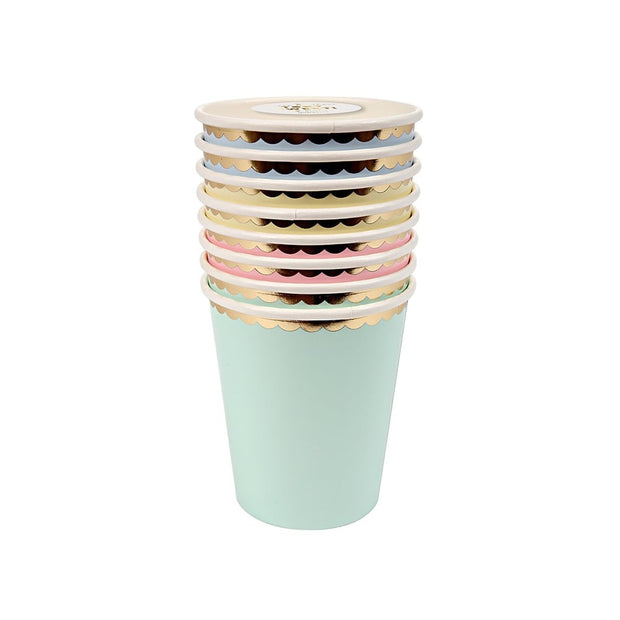Pastel Party Cups - Set of 8