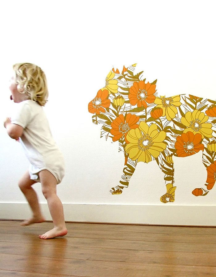 Wallpaper Lion Decal - Yellow