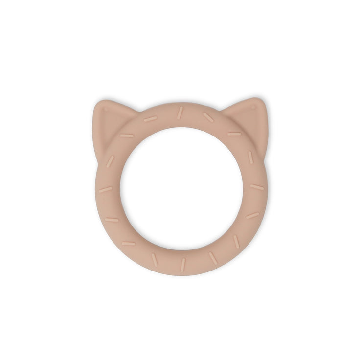 Mushie Teething Ring - Cat Blush Pink